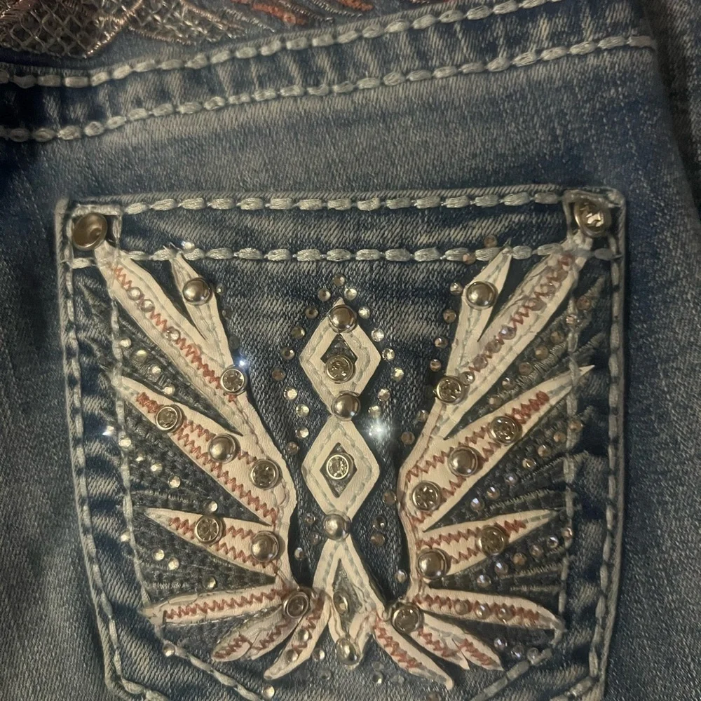 Embellished Blue Denim‎ Jeans